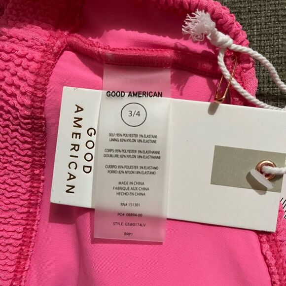 Good American L/XL Size 3/4 Pink Better Bandeau Top Always Fits Pink Top NWT - Picture 5 of 9